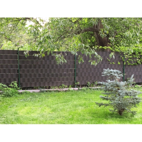 Taśma ogrodzeniowa MIKKO Rattan 12,75x0,19 m, grafit MK-03